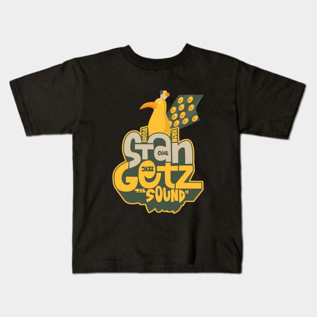 Stan Getz - Bossa Nova Legend from Brazil Kids T-Shirt by Boogosh